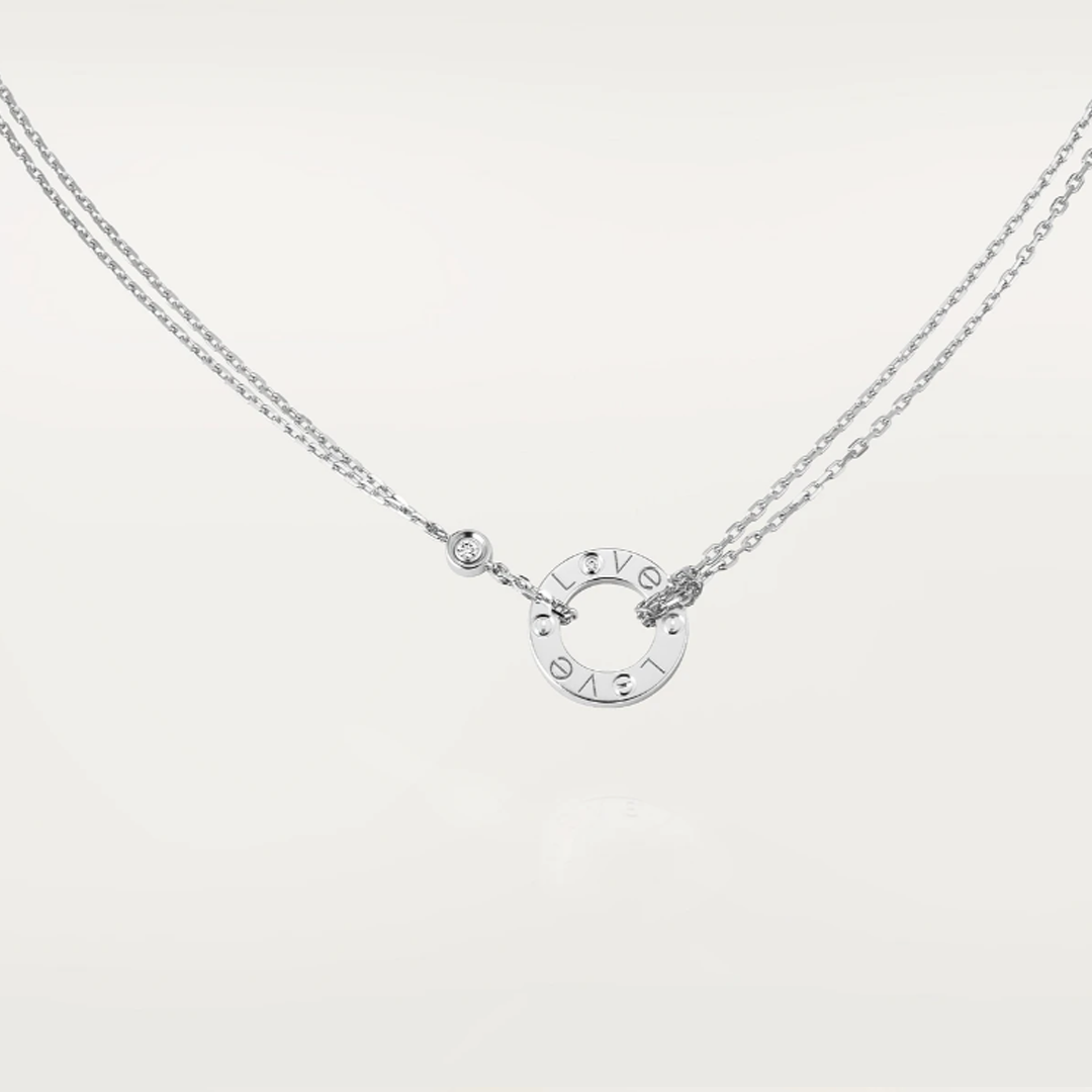 Collana d'Amore Ava in Oro con 2 Diamanti