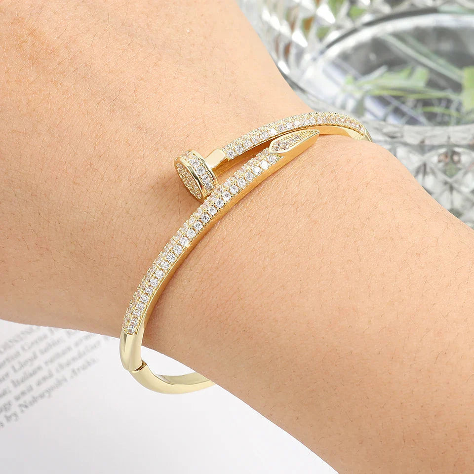 Ortensia Bracciale Chiodo Hermiz con Pietre