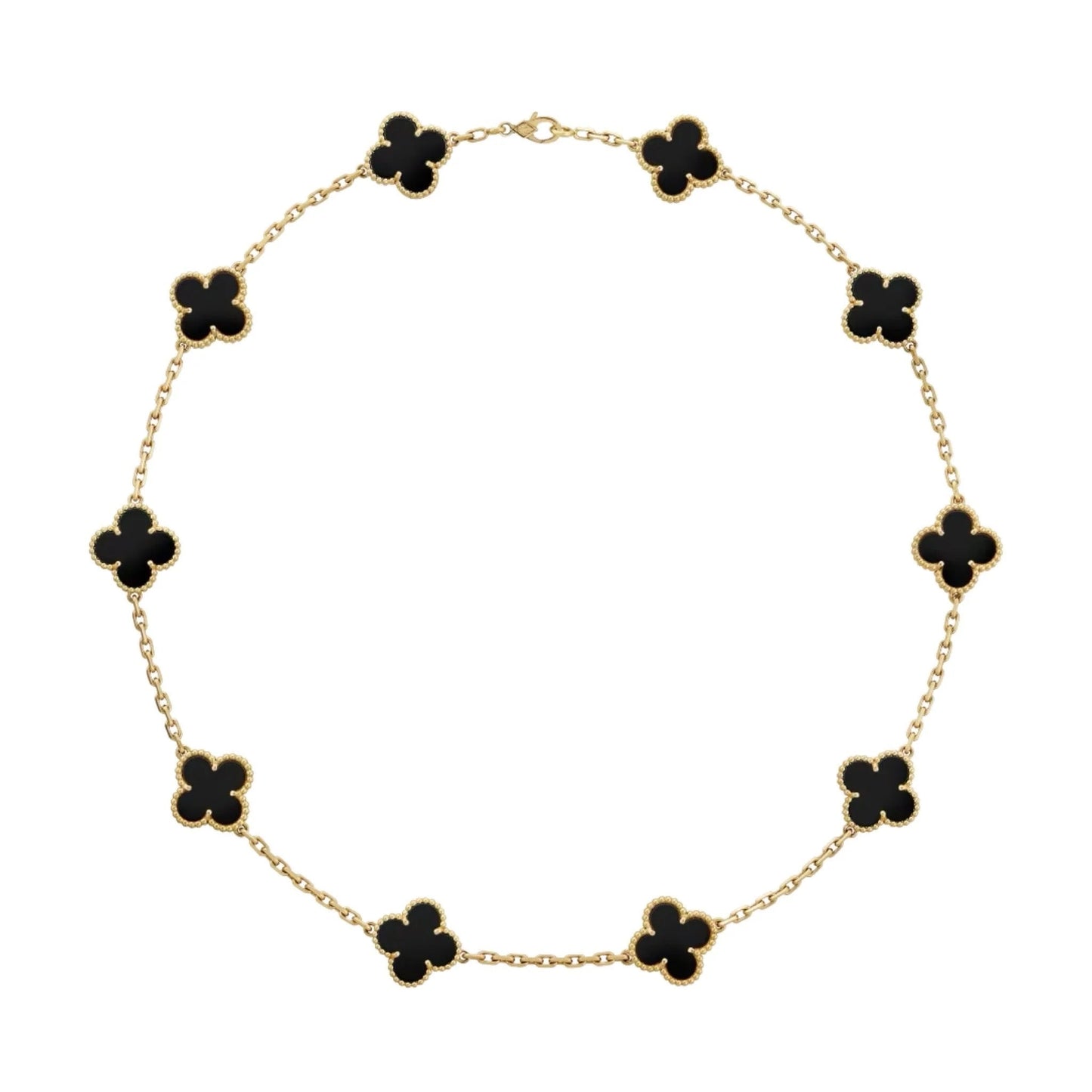 Martina Collana Klover Oro Nero Luxe