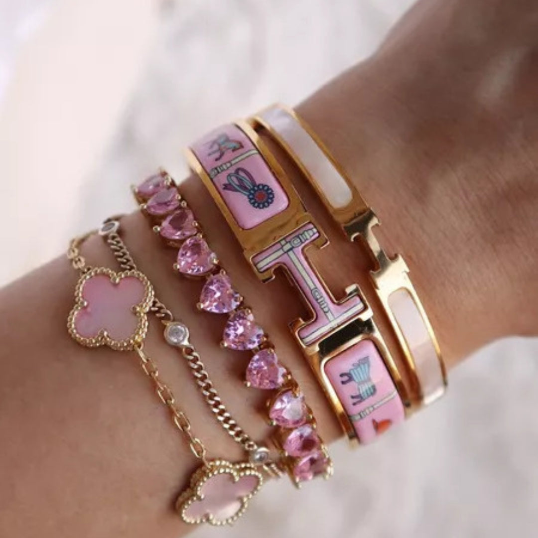 Giorgia Bracciale Tennis con Cuore Rosa
