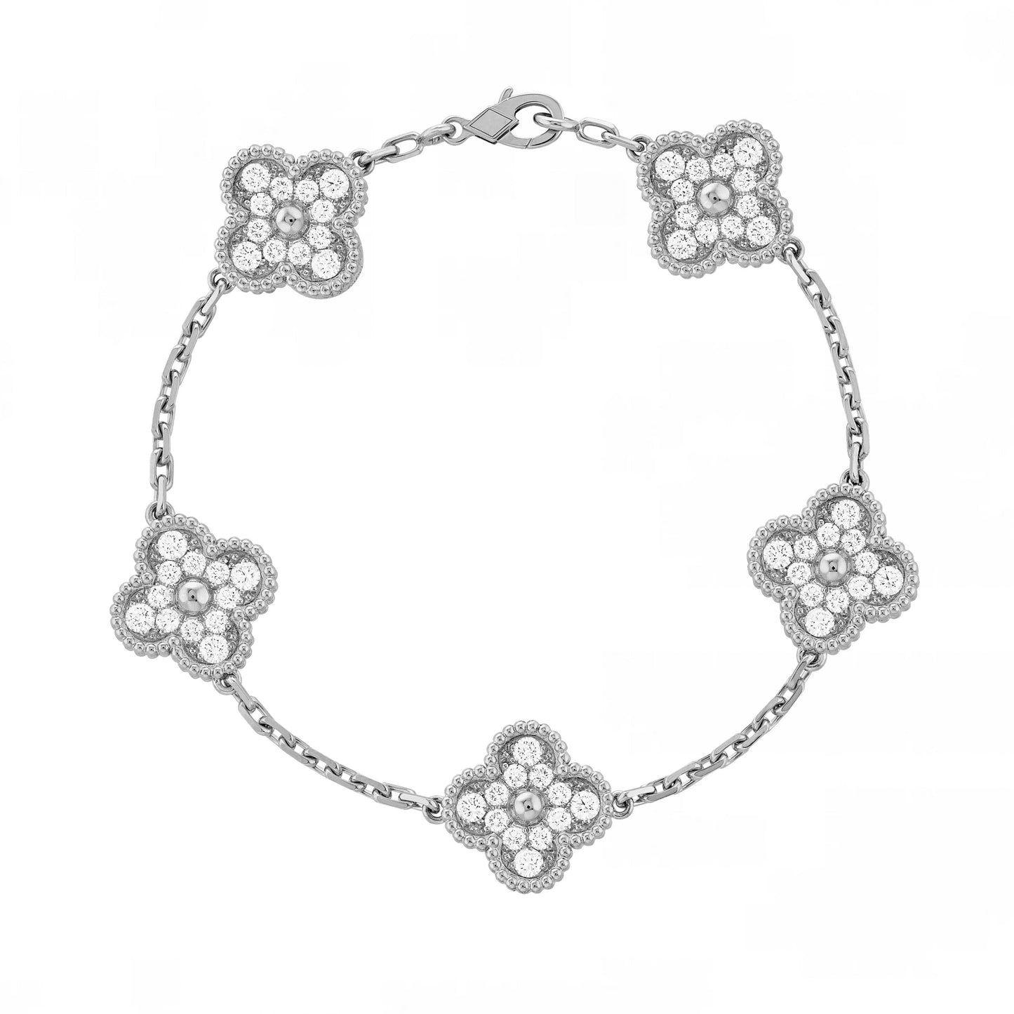 Irene Argento Bracciale Diamante Klöver