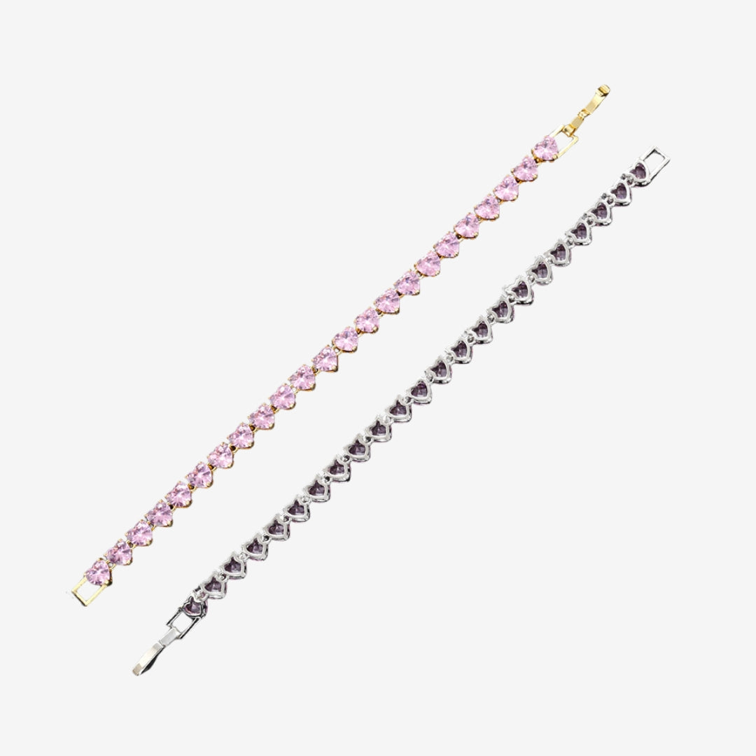 Giorgia Bracciale Tennis con Cuore Rosa