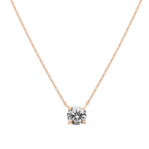 Giorgia Collana Solitaire in Oro Rosa