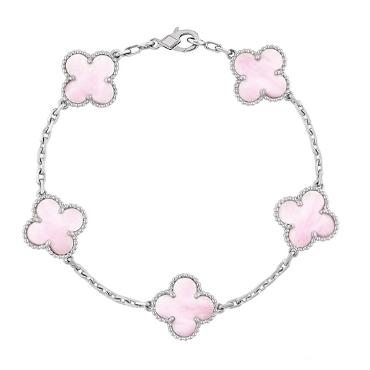 Giulia Bracciale Klover in Argento Rosa