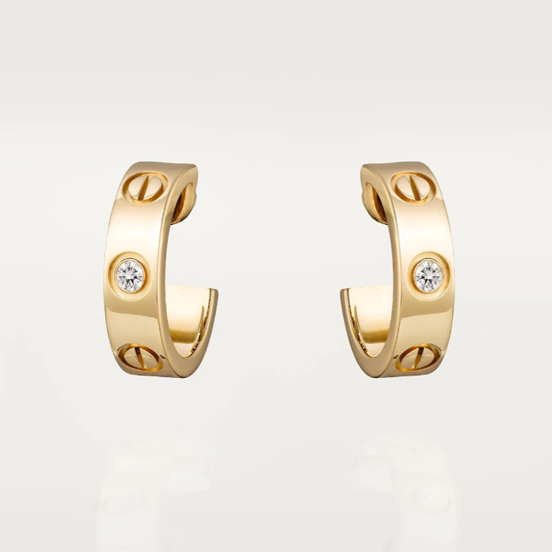JADE OHRRINGE | 2 DIAMANTE