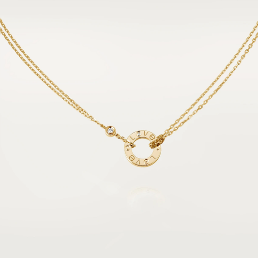 Collana d'Amore Ava in Oro con 2 Diamanti