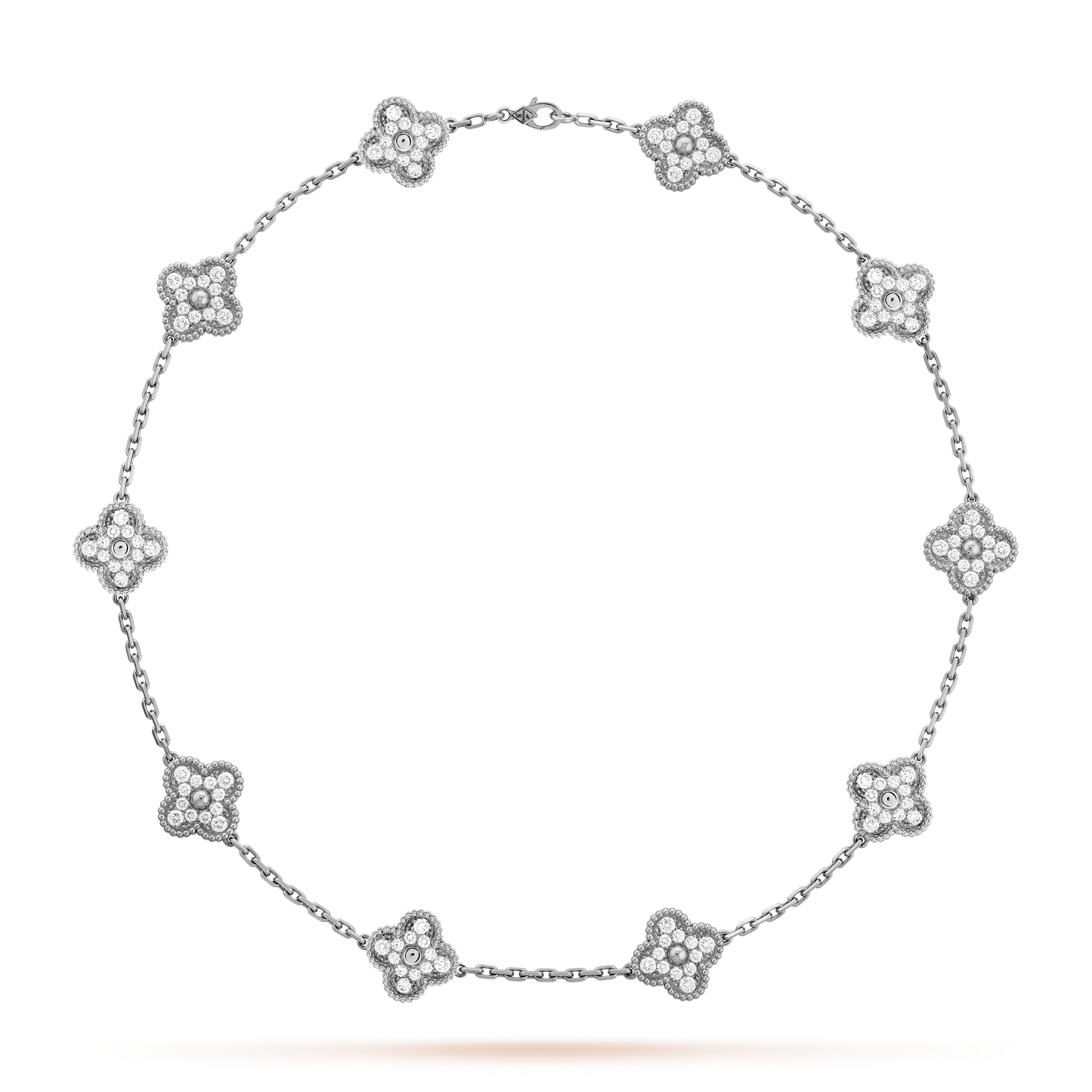 Allegra Collana Quadrifoglio Lussuosa 10 Modelli - Argento
