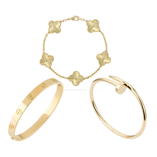 Chiara Set di Bracciali Sovrapponibili in Oro