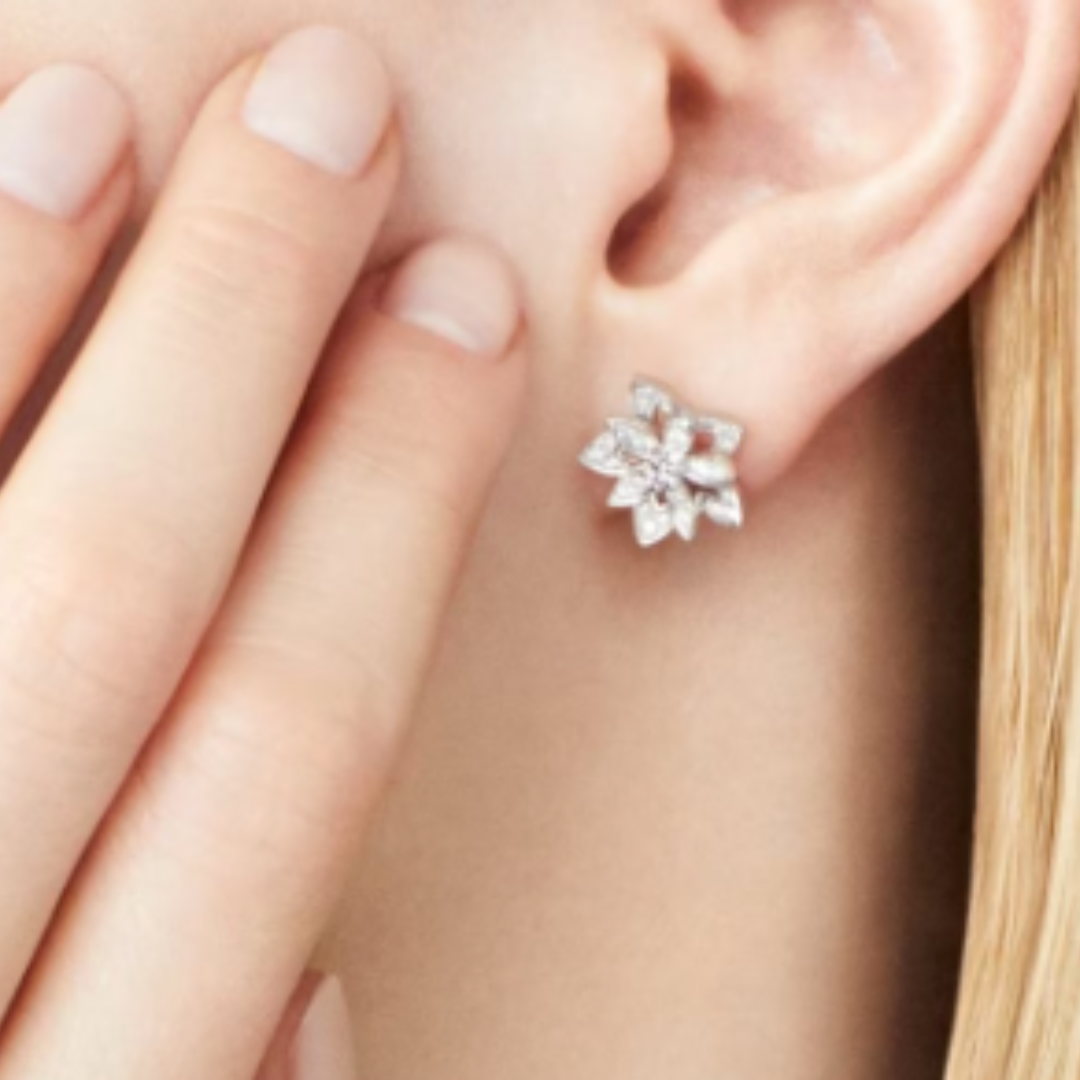 SCHNEEFLOCKEN ORECCHINI | DIAMANTE / ARGENTO