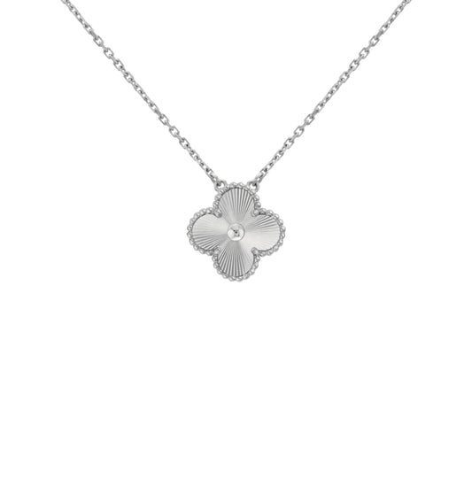 Isabella Collana Klover in Argento Guilloche