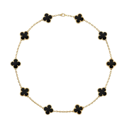 Martina Collana Klover Oro Nero Luxe