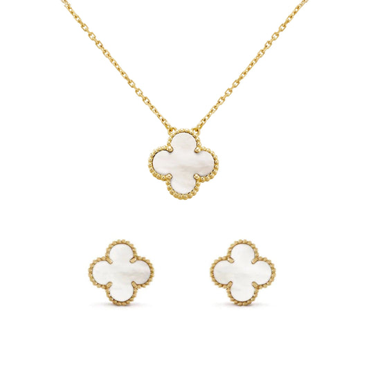 Elena Set Klover in Oro Bianco