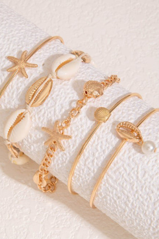 Luna Bracciale con Conchiglie e Stelle Marine