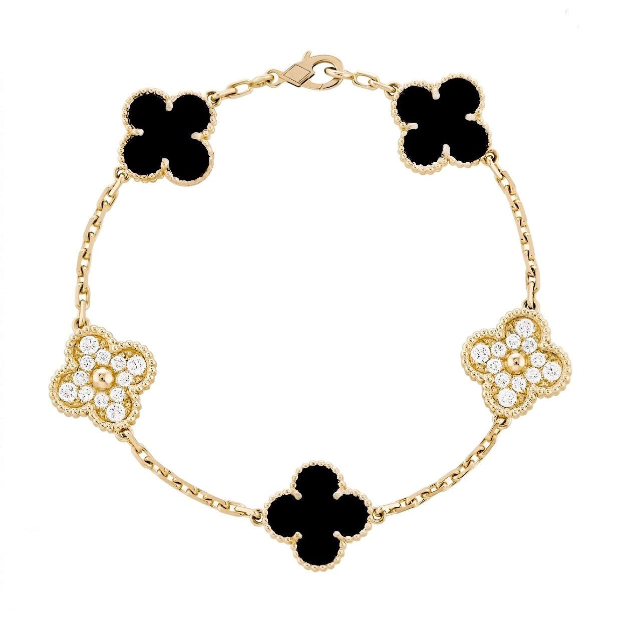 Francesca Bracciale Klover in Oro Nero con Diamante