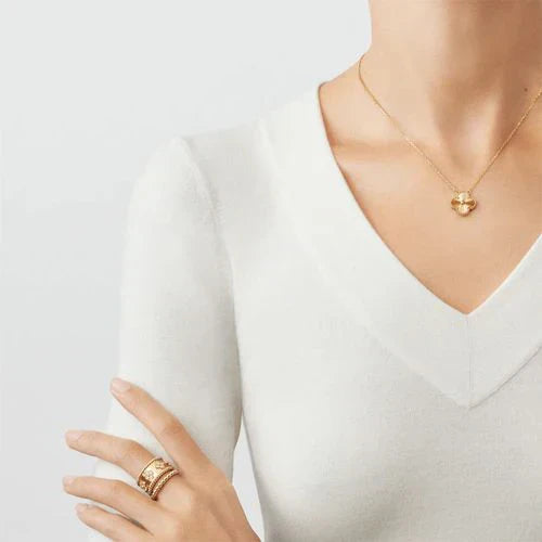 Giada Collana Quadrifoglio Lussuosa - Oro