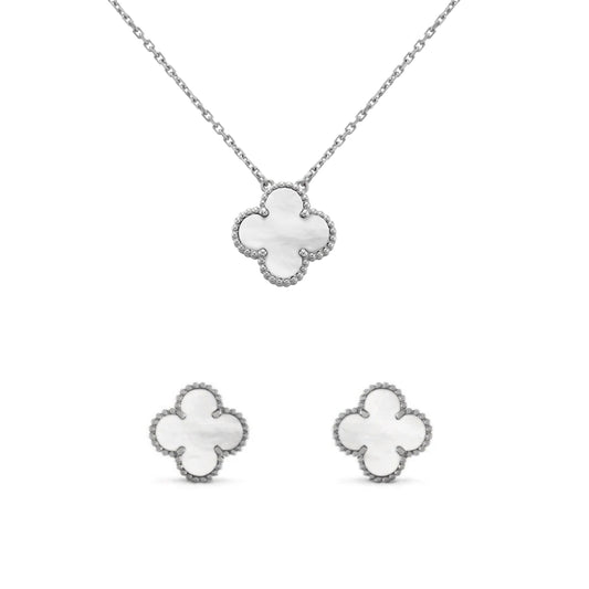 Elena Set di Coperte Argento Vit