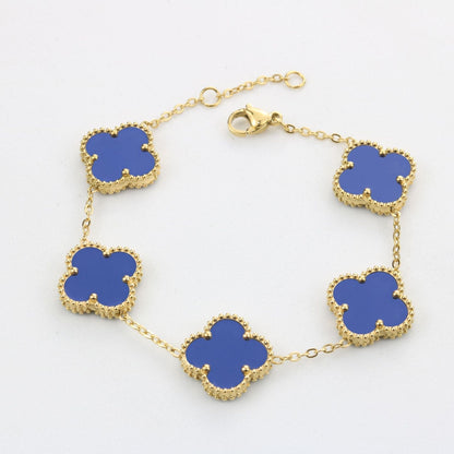 Paolina Bracciale Quadrifoglio Fortuna - Blu