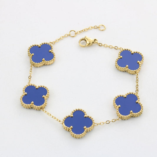 Paolina Bracciale Quadrifoglio Fortuna - Blu