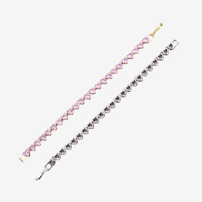 Giorgia Bracciale Tennis con Cuore Rosa